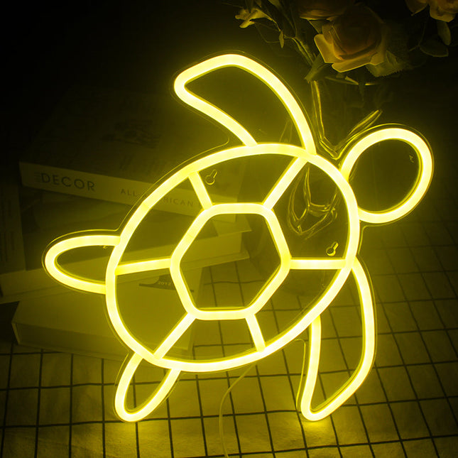 Skildpadde LED neonskilt til væggen