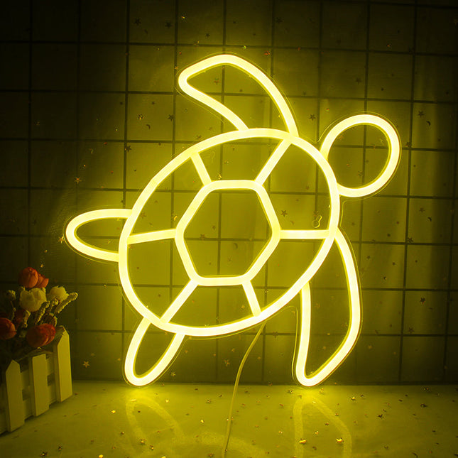 Skildpadde LED neonskilt til væggen