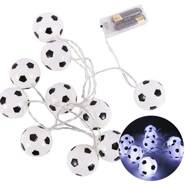 LED lyskæde med små fodbolde
