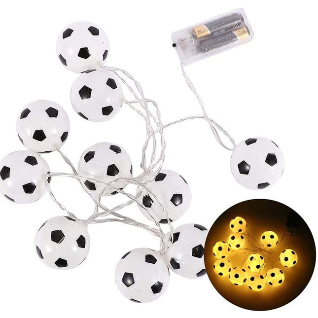 LED lyskæde med små fodbolde