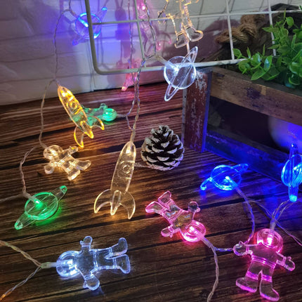 LED lyskæde med rum-tema til børn