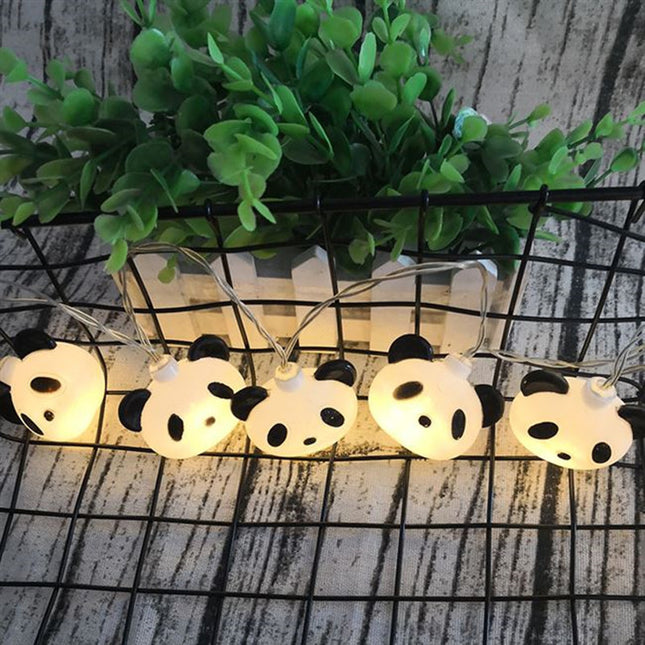 Sød panda lyskæde til børneværelset