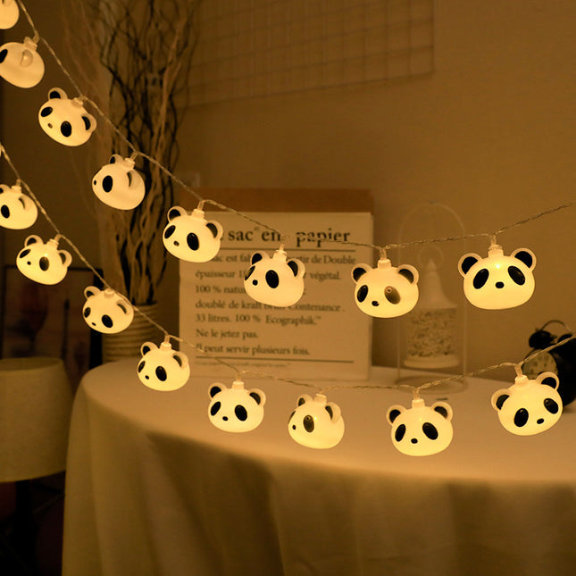 Sød panda lyskæde til børneværelset