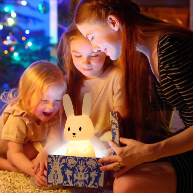 Genopladelig touch natlampe kanin til baby