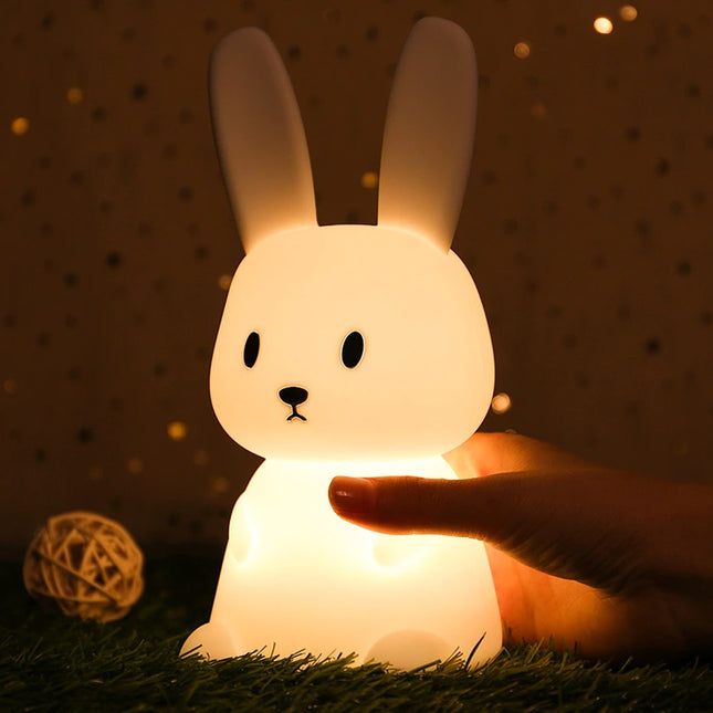 Genopladelig touch natlampe kanin til baby