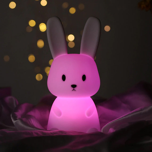 Genopladelig touch natlampe kanin til baby