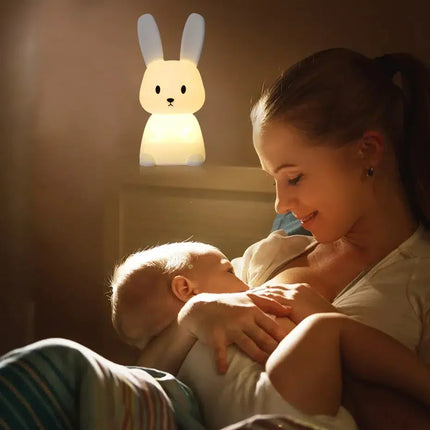 Genopladelig touch natlampe kanin til baby