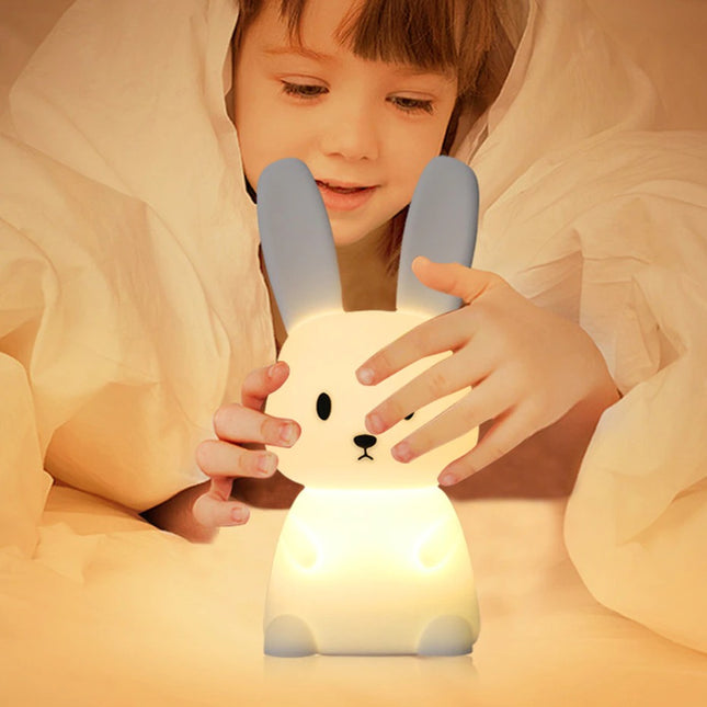 Genopladelig touch natlampe kanin til baby