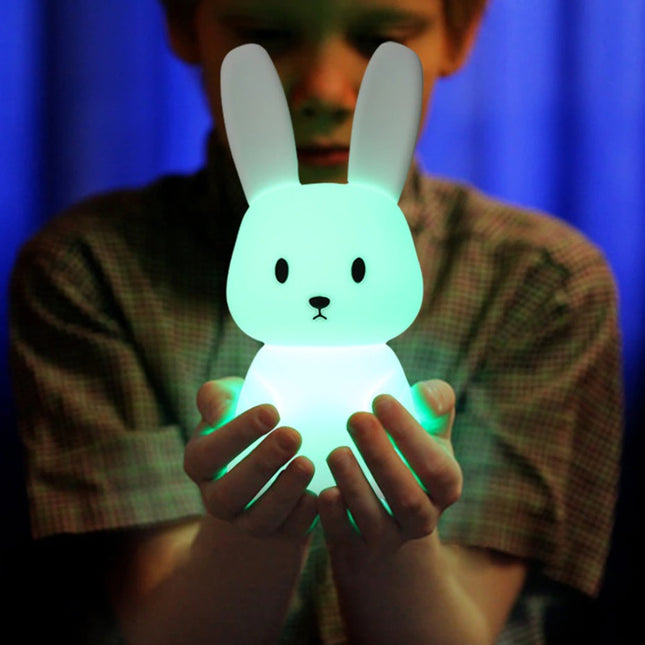 Genopladelig touch natlampe kanin til baby