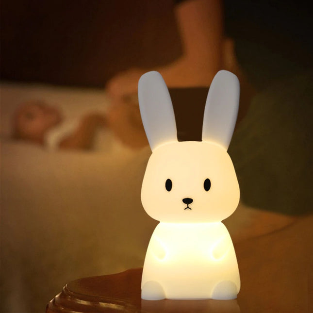 Genopladelig touch natlampe kanin til baby