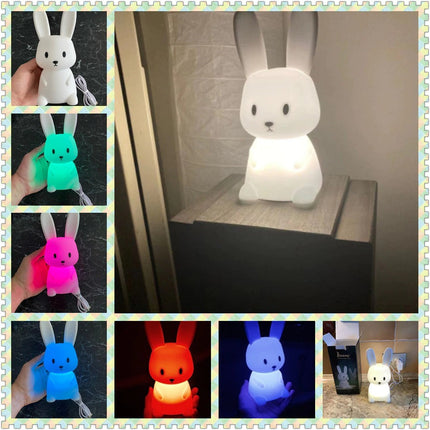 Genopladelig touch natlampe kanin til baby