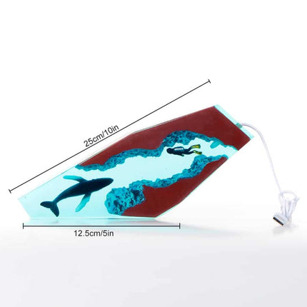 Unik hval lampe i epoxyharpiks