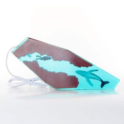 Unik hval lampe i epoxyharpiks