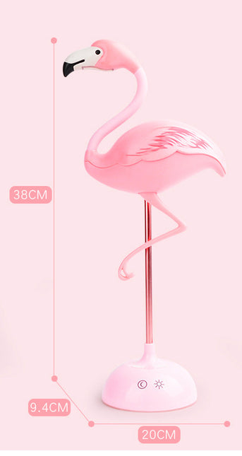 Lyserød flamingo bordlampe til piger