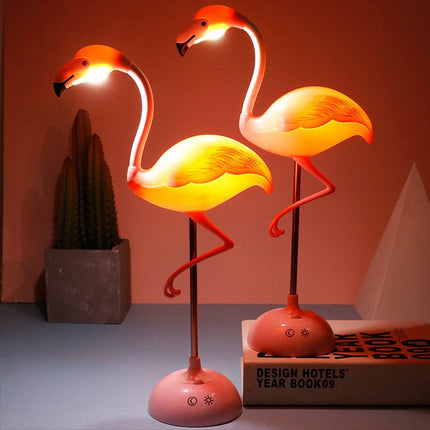Lyserød flamingo bordlampe til piger