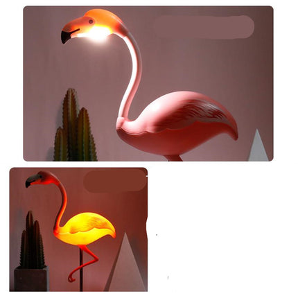 Lyserød flamingo bordlampe til piger