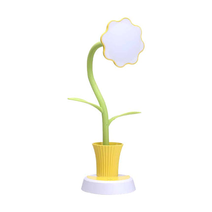 Genopladelig blomster skrivebordslampe med penneholder