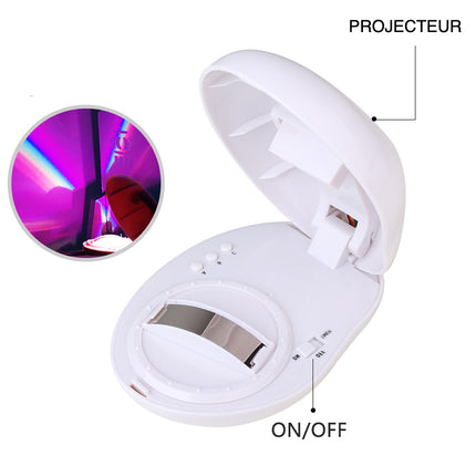 Natlampe med regnbue projektion til væg