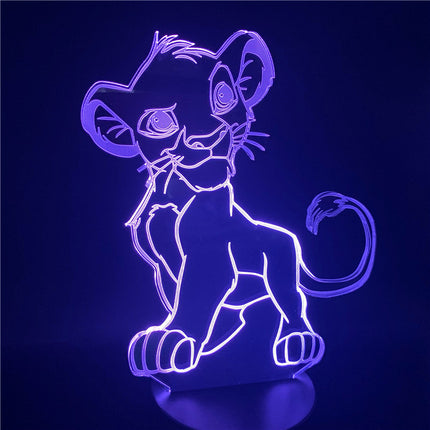 Simba 3D illusion LED-lampe til børn