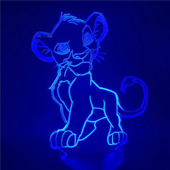Simba 3D illusion LED-lampe til børn