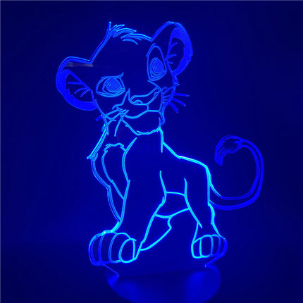 Simba 3D illusion LED-lampe til børn