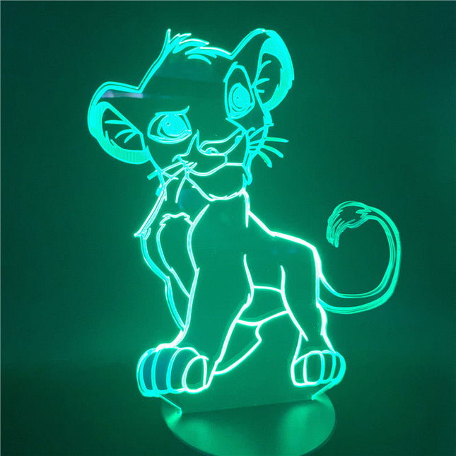 Simba 3D illusion LED-lampe til børn
