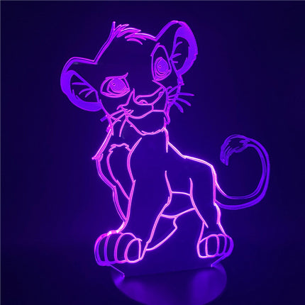 Simba 3D illusion LED-lampe til børn