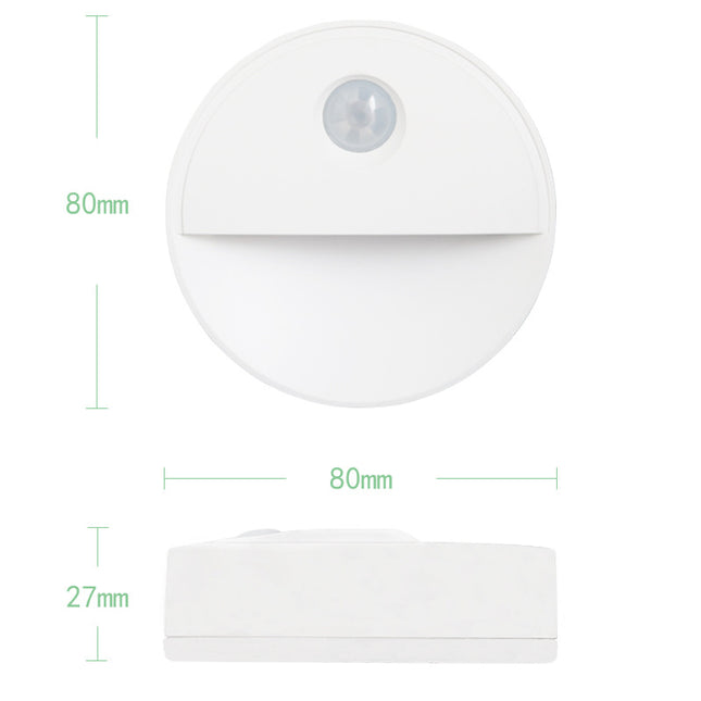 Rund LED lampe med bevægelsessensor