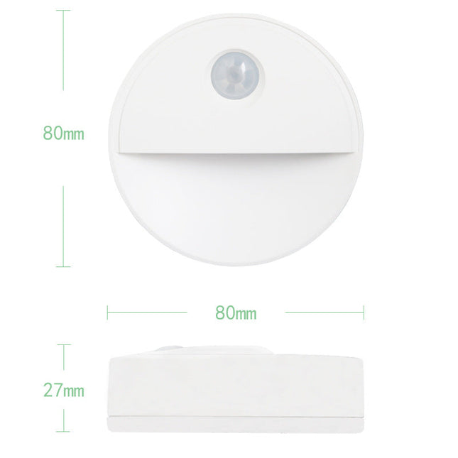 Rund LED lampe med bevægelsessensor