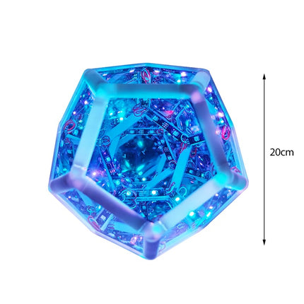 Dodekaeder uendeligheds spejllampe med LED