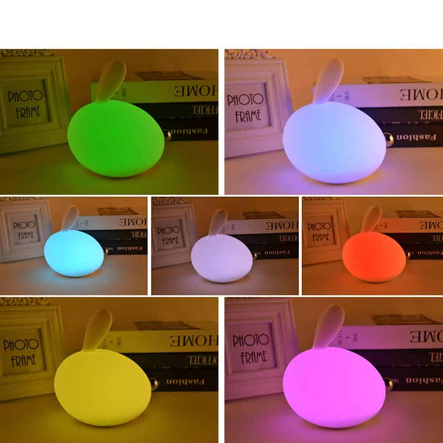 Farverig kanin LED-lampe med touch