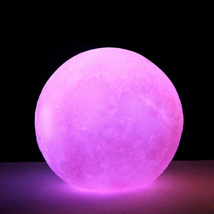 Stor måne lampe med farveskift
