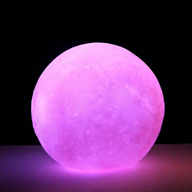 Stor måne lampe med farveskift