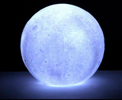 Stor måne lampe med farveskift