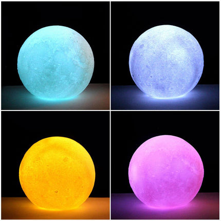Stor måne lampe med farveskift