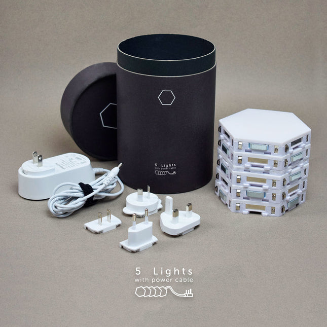 Modulær sekskantet LED væglampe med touch