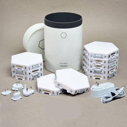 Modulær sekskantet LED væglampe med touch