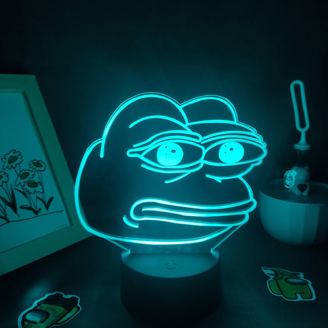 Frø neon LED lampe til skrivebordet