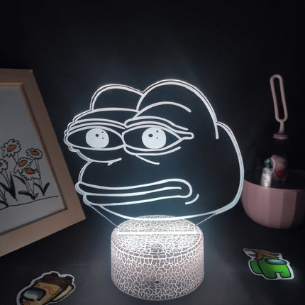 Frø neon LED lampe til skrivebordet