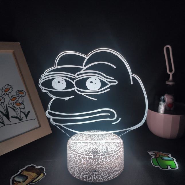 Frø neon LED lampe til skrivebordet
