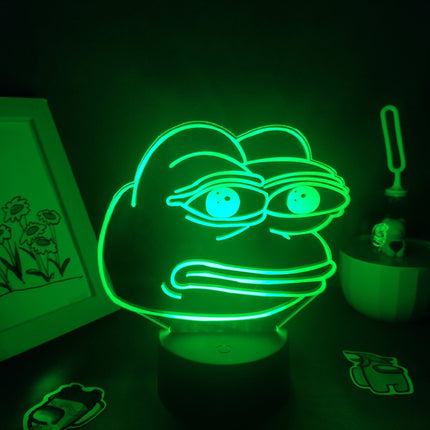 Frø neon LED lampe til skrivebordet