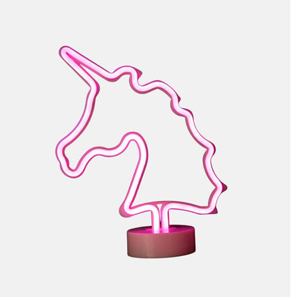 Lyserød enhjørning LED neon lampe