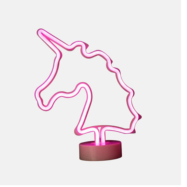 Lyserød enhjørning LED neon lampe