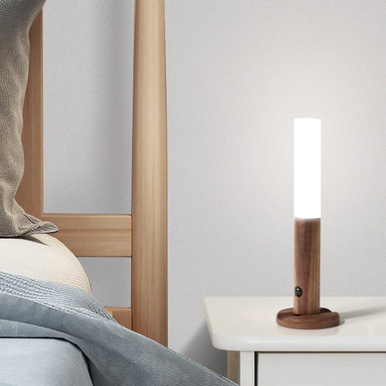 Magnetisk LED væglampe i træ design