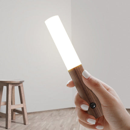 Magnetisk LED væglampe i træ design