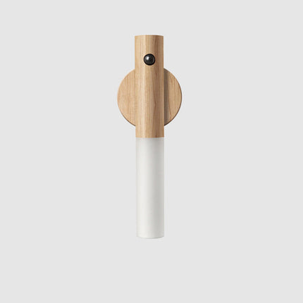 Magnetisk LED væglampe i træ design