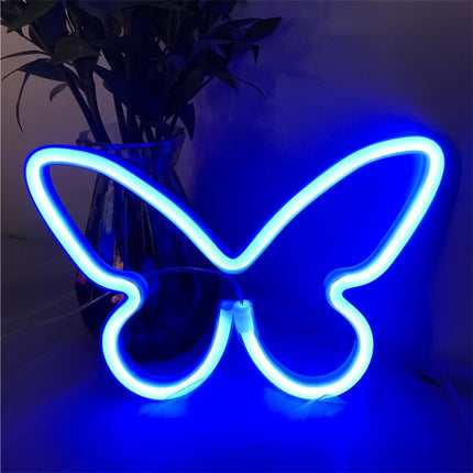 Sommerfugl LED neon lampe til væggen