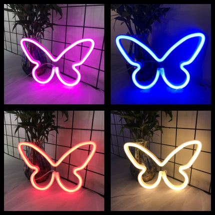 Sommerfugl LED neon lampe til væggen