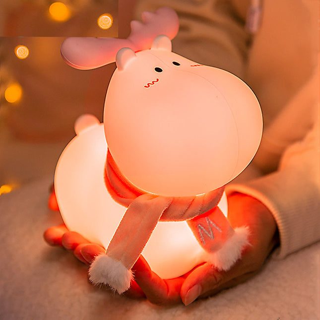 Genopladelig natlampe formet som en hjort