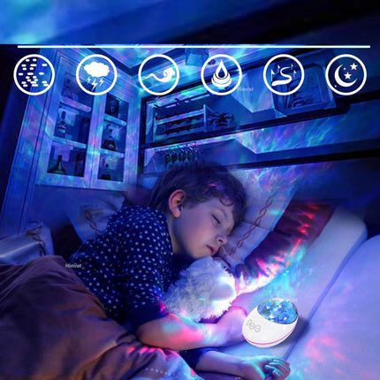 Farverig galakse projektor lampe med Bluetooth